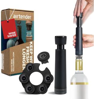 Wijn vacuüm cadeaudoos zwart