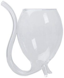 Wijn Whiskey Glas Hittebestendig Drinken Liquor Glazen Buis Stro Cup Creatieve Cocktail Cup Glazen Beker Foot Base-300ml