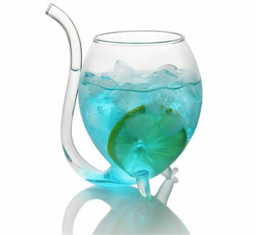 Wijn Whiskey Glas Hittebestendig Glas Zuigen Sap Melk Kopje Thee Wijn Beker Met Drinken Buis Stro. ✪Ω✪