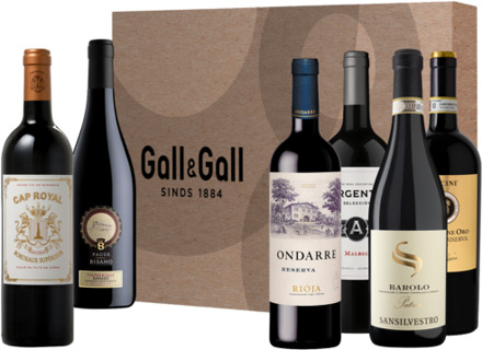 Wijnbox Wereldse Wijnen Rood 6X75CL