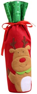 Wijnfles Covers Bag Kerstman Sneeuwpop Fles Cover Diner Tafel Decoratie Voor Thuis Nieuwjaar Producten 3 Kleur Xmas decor Donker Kaki