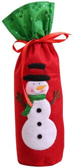 Wijnfles Covers Bag Kerstman Sneeuwpop Fles Cover Diner Tafel Decoratie Voor Thuis Nieuwjaar Producten 3 Kleur Xmas decor Licht Groen