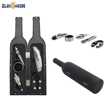 Wijnfles Set-Flesopener, Stopper, Drip Ring, foliesnijder en Wijn Schenker Wijn Tool Set Corkscrew & Accessoire Set