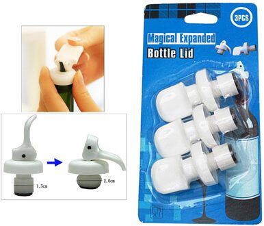 Wijnfles Stopper, Decoratieve Wijn Onderhouder, Wijn Toppers Stopper, herbruikbare Wijn Kurk Houdt Wijn Verse (Wit)
