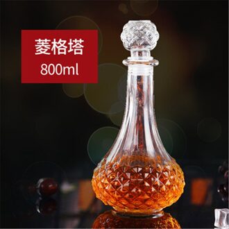 Wijnglas 800Ml Glazen Fles Dispenser Wijn Decanter Set Borrelglaasjes Set Whiskey Glazen Set Wodka Decanter Whisky Bar