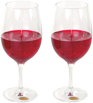Wijnglas kaars - 2x - wijn geur - rode wijn kaars - Moederdag of verjaardag cadeau wijnliefhebber