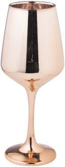 Wijnglas koper - koperkleurig - 450 ml Transparant