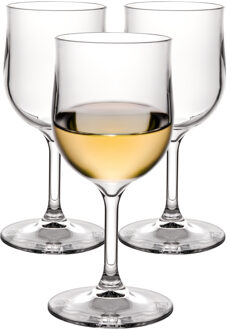 Wijnglas Tulp - 4x - SAN kunststof - 25 cl - onbreekbaar - herbruikbaar - wijnglazen