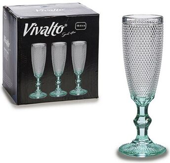 Wijnglas Turquoise Crystal (7X20X7 Cm)