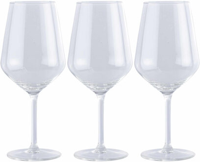 Wijnglazen - 12x stuks - rode wijn glazen - 530 ml - glas