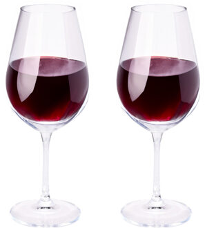 Wijnglazen - 2x st - 69 cl/690 ml - kristalglas - glazen voor rode wijn - cadeau wijnliefhebber