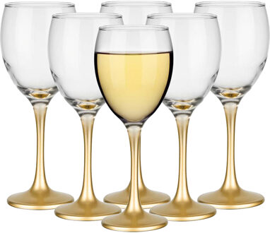 Wijnglazen - 6x - Gold collection - 300 ml - glas