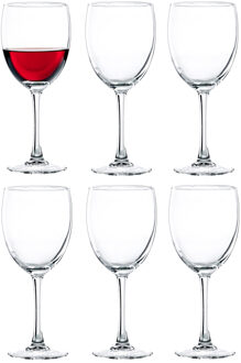 wijnglazen Chardonnay - 6x stuks - rode en witte wijn - 310ml