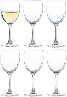 wijnglazen Chardonnay - 6x stuks - voor rode en witte wijn - 230 ml