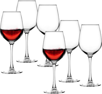 Wijnglazen Elixir - 12x stuks - rode wijnglazen - 360 ml