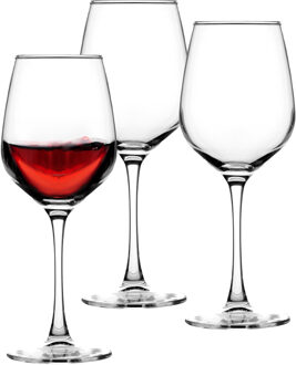 Wijnglazen Elixir - 6x stuks - rode wijnglazen - 360 ml