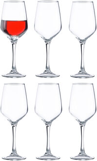 wijnglazen Grigio - 12x stuks - voor rode en witte wijn - 310 ml