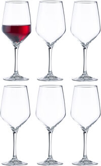 wijnglazen Grigio - 12x stuks - voor rode en witte wijn - 580 ml