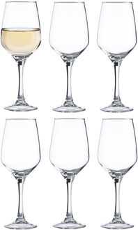 wijnglazen Grigio - 6x stuks - rode en witte wijn - 250 ml