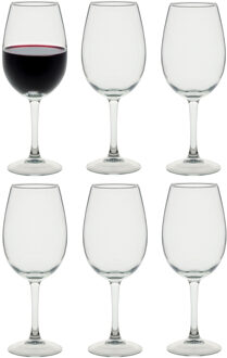 wijnglazen Merlot - 12x stuks - voor rode en witte wijn - 490 ml