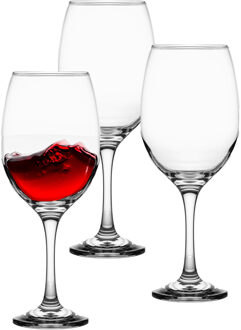 Wijnglazen Queen - 6x stuks - rode wijnglazen - 470 ml