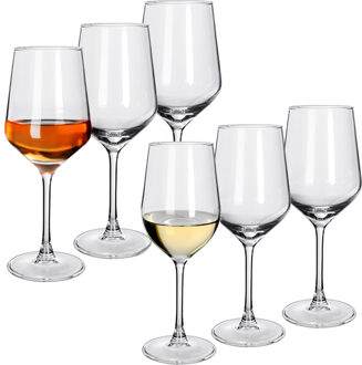 Wijnglazen set Excalibur - 12x stuks - 6x rode en 6x witte wijnglazen - glas