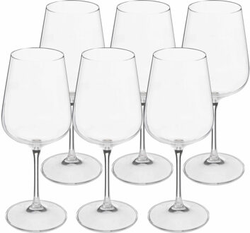 Wijnglazen set Lena - doosje 12x stuks - chique transparant glas - 36 CL