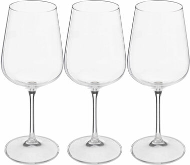 Wijnglazen set Lena - doosje 12x stuks - chique transparant glas - 45 CL - Wijnglazen