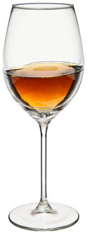 Wijnglazen set Lina - doosje 6x stuks - chique transparant glas - 41 CL