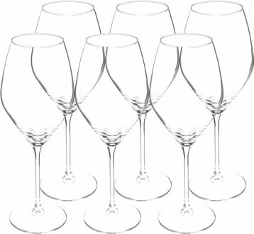 Wijnglazen set Silvia - doosje 12x stuks - chique transparant glas - 47 CL