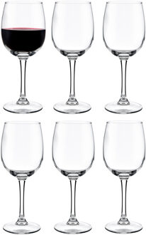 wijnglazen Tempranillo - 6x stuks - voor rode en witte wijn - 530 ml