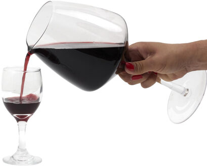 Wijnkaraf - 1.6L - H30 cm - glas - wijnglas - karaf