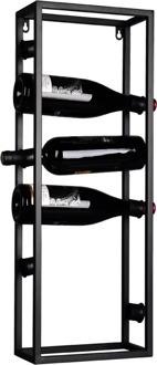 Wijnrek Anna wand 6 flessen H 70 cm zwart