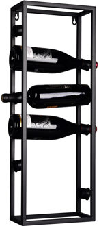 Wijnrek - Livion Anim - 6 Flessen - Mat Zwart