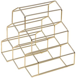 Wijnrek Opslag Houder Metalen Vrijstaande Rode Witte Wijn Display Rack 6 Flessen Aanrecht Gratis-Stand Wijn Plank Bar fles