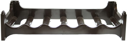 Wijnrek - stapelbaar - voor 6 flessen - kunststof - bruin - 60,5 cm - wijnflessen rek