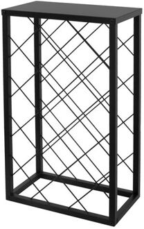 Wijnrek voor 23 flessen 40x22x68 cm Zwart Metaal ML-Design