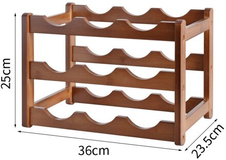Wijnrek, Wijnrek Metalen, Muur Fles Rack, Rack Wijn Display Rack, Rack Wijn, rack Houten Wijnrek 3laag 9bottle