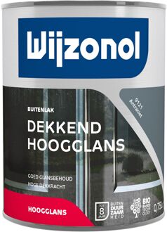 Wijzonol Dekkend Hoogglanslak - 0,75l - 9121 - Antraciet