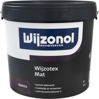Wijzonol Wijzotex Mat 10 liter wit