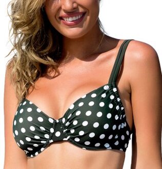 Wiki Cannes Padded Bikini Top Versch.kleure/Patroon,Groen,Wit - C 80