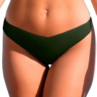 Wiki Low Cut Brazilian Bikini Brief Zwart,Groen - X-Small,Small,Medium,Large,X-Large