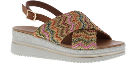 Wikje-1 plateau multi | dames | maat: | imitatieleer Veelkleurig - 39