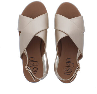 Wikje plateau effen | dames | maat: | imitatieleer Goud - 40