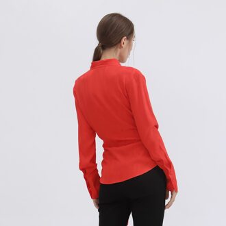 Wikkel blouse Rood