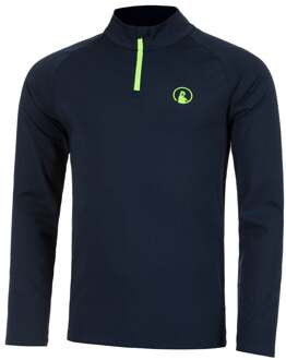 Wild Big Serve 1/4 Zip Longsleeve Heren-Donkerblauw,Neongroen