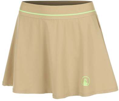 Wild Bounce Rok Dames-Beige,Neongroen - S