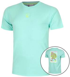 Wild Collage T-shirt Heren-Turkoois,Veelkleurig - M