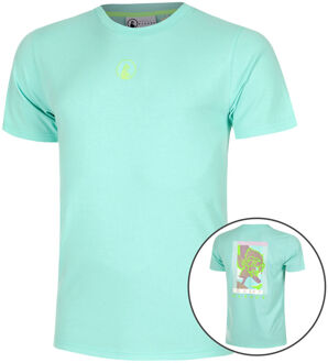 Wild Collage T-shirt Heren-Turkoois,Veelkleurig - M