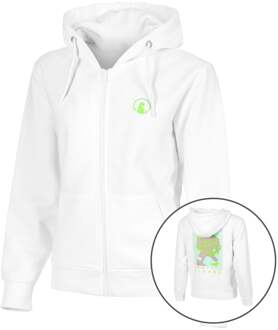 Wild Collage Zip Sportjas Dames-Wit,Veelkleurig - M